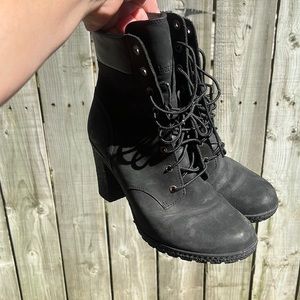 Timberland water resistant lace up booties, slip resistant too!